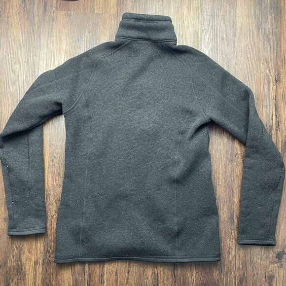 Patagonia Better Sweater Womens Sz M Medium Quarter Zip Black Pullover - Picture 2 of 6